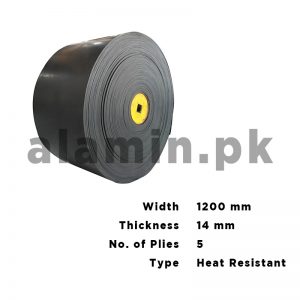 Rubber Conveyor Belt Width 1200 mm, Thickness 14 mm Heat Resistant