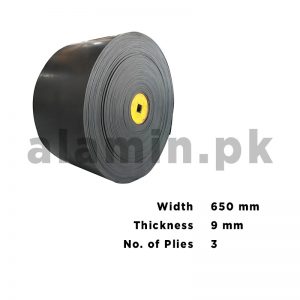 Rubber Conveyor Belt Width 650 mm, Thickness 9 mm